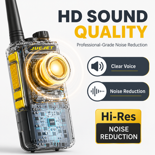 JUCJET 1901 PMR446 Walkie Talkies, Rechargeable Two Way Radio 2 Pack with USB-C Charging