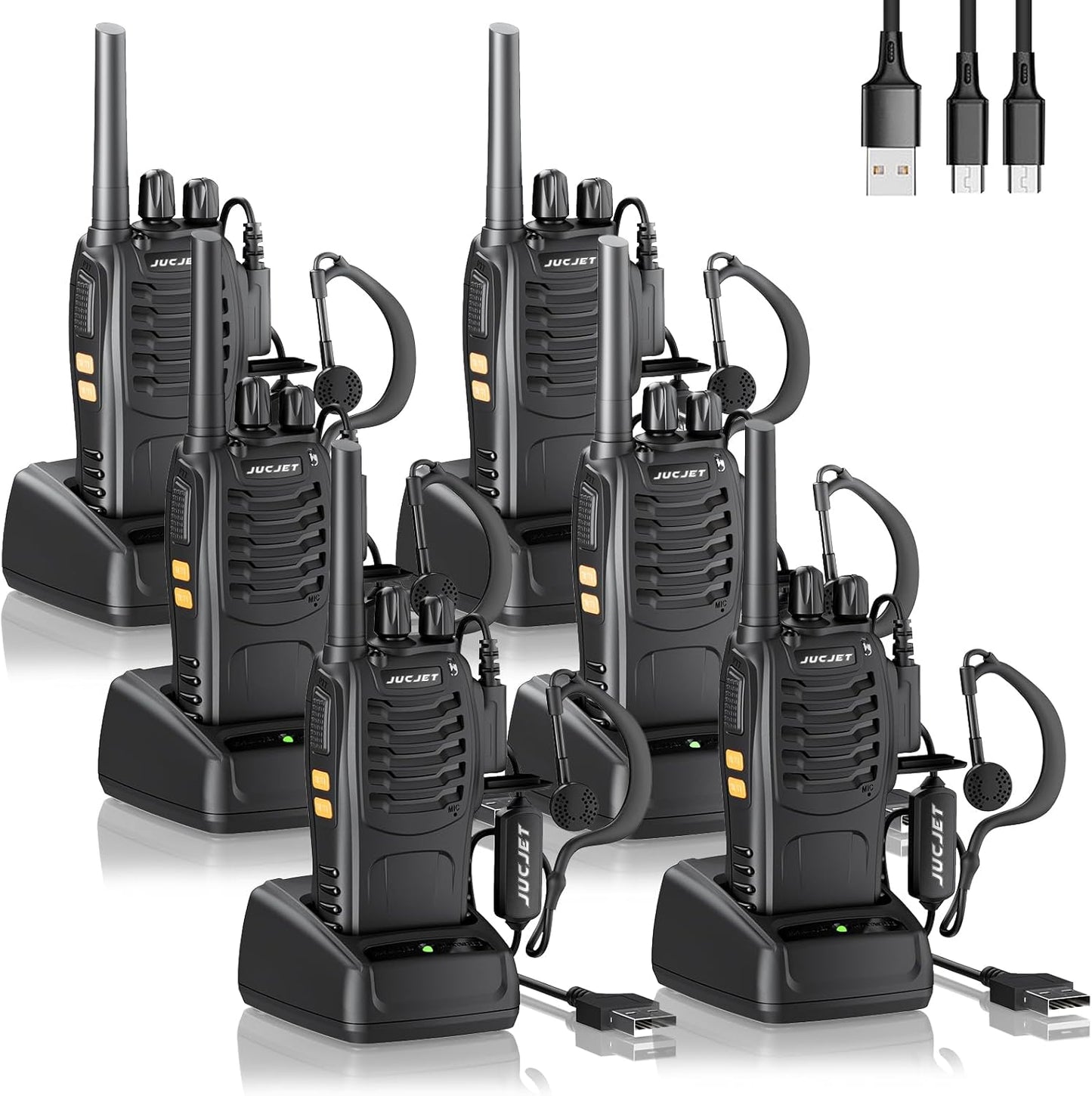 JUCJET 88E Family Walkie Talkie Set – PMR446 Long Range Radio for Camping & Outdoor Safety