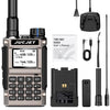JUCJET UV-K1(8) handheld ham radio with battery, desktop charging base, antenna, hand strap and belt clip