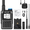 JUCJET UV-K1 handheld radio kit with 1400mAh battery, desktop charger, antennas, belt clip, hand strap and manual