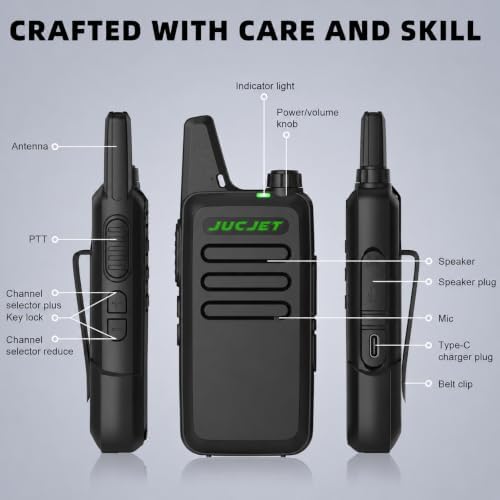 JUCJET T20 Mini PMR446 licence-free walkie talkie