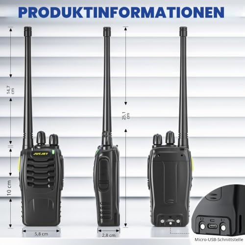 JUCJET 888HD 430-440MHz amateur radio walkie talkie set