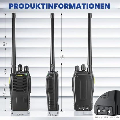 JUCJET 888HD 430-440MHz amateur radio walkie talkie set