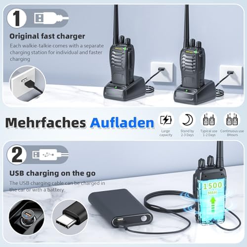 JUCJET 888HD 430-440MHz amateur radio walkie talkie set