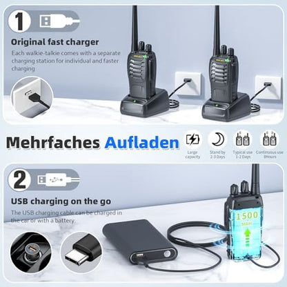 JUCJET 888HD 430-440MHz amateur radio walkie talkie set