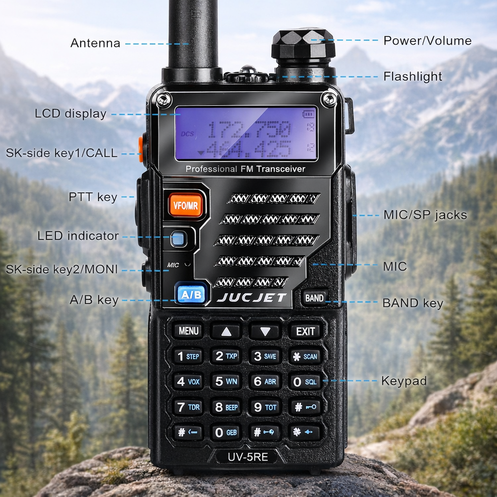 JUCJET 5R dual band handheld two way radio