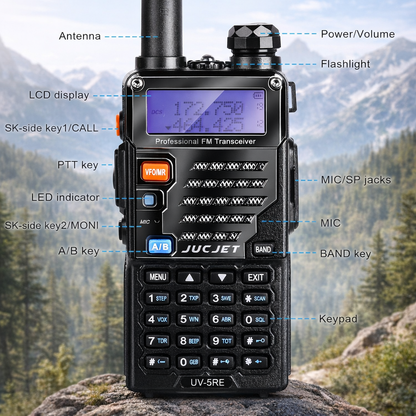 JUCJET 5R dual band handheld two way radio