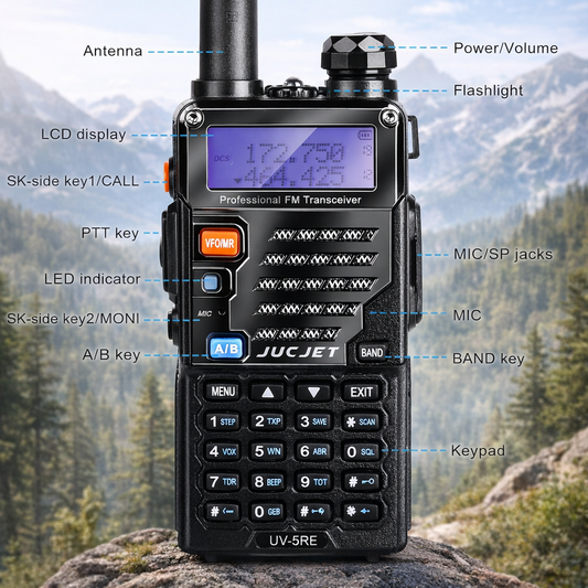 JUCJET 5R dual band handheld two way radio