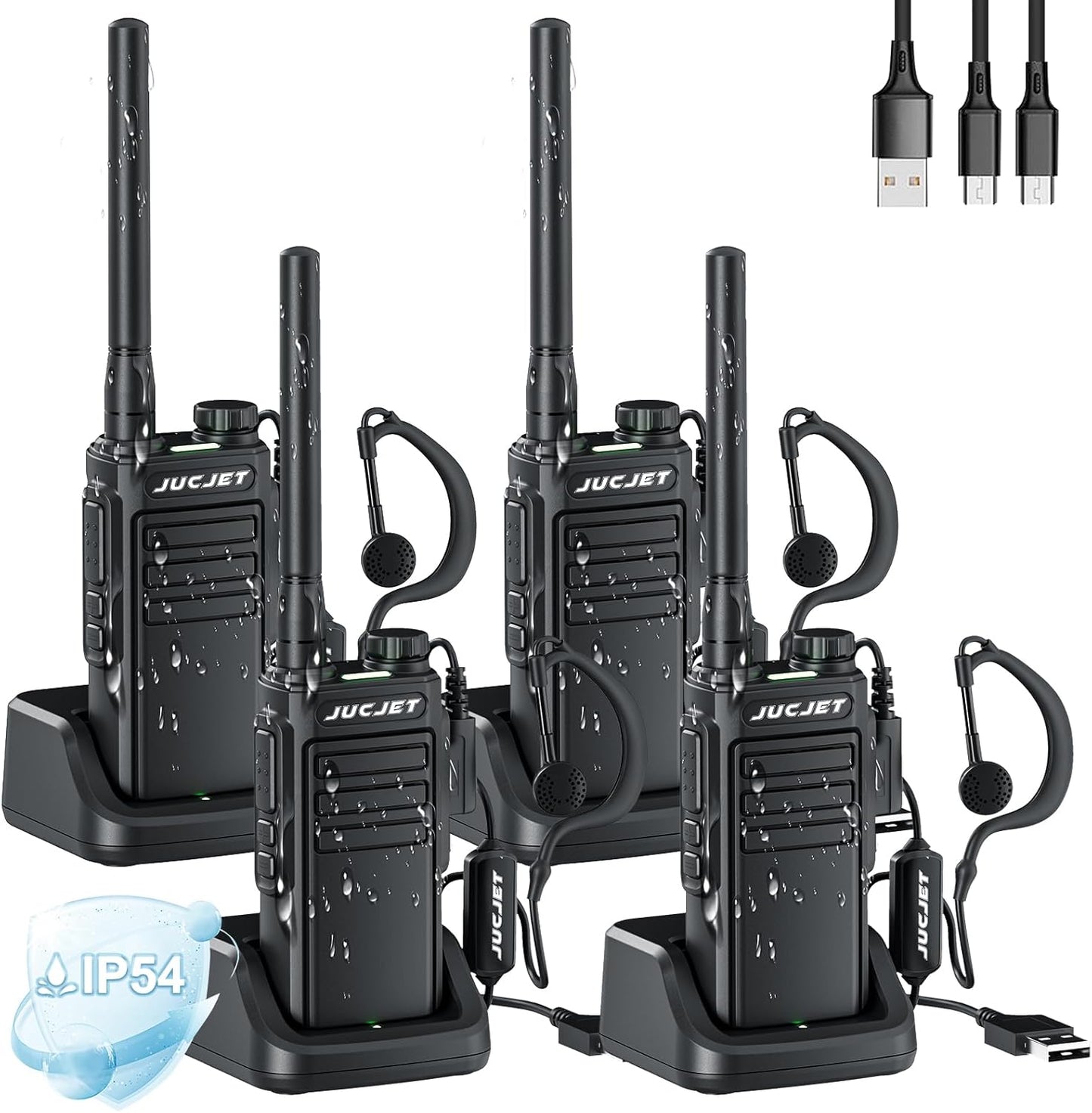 JUCJET EP31 Radio bidirectionnelle étanche – Talkie-walkie longue portée PMR446 pour la sécurité et les activités de plein air