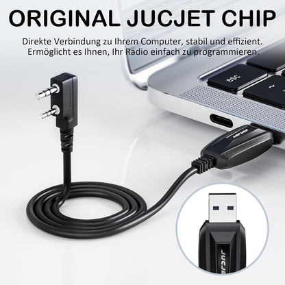 JUCJET two pin programming cable for handheld two way radio