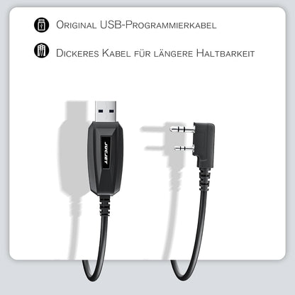 JUCJET two pin programming cable for handheld two way radio