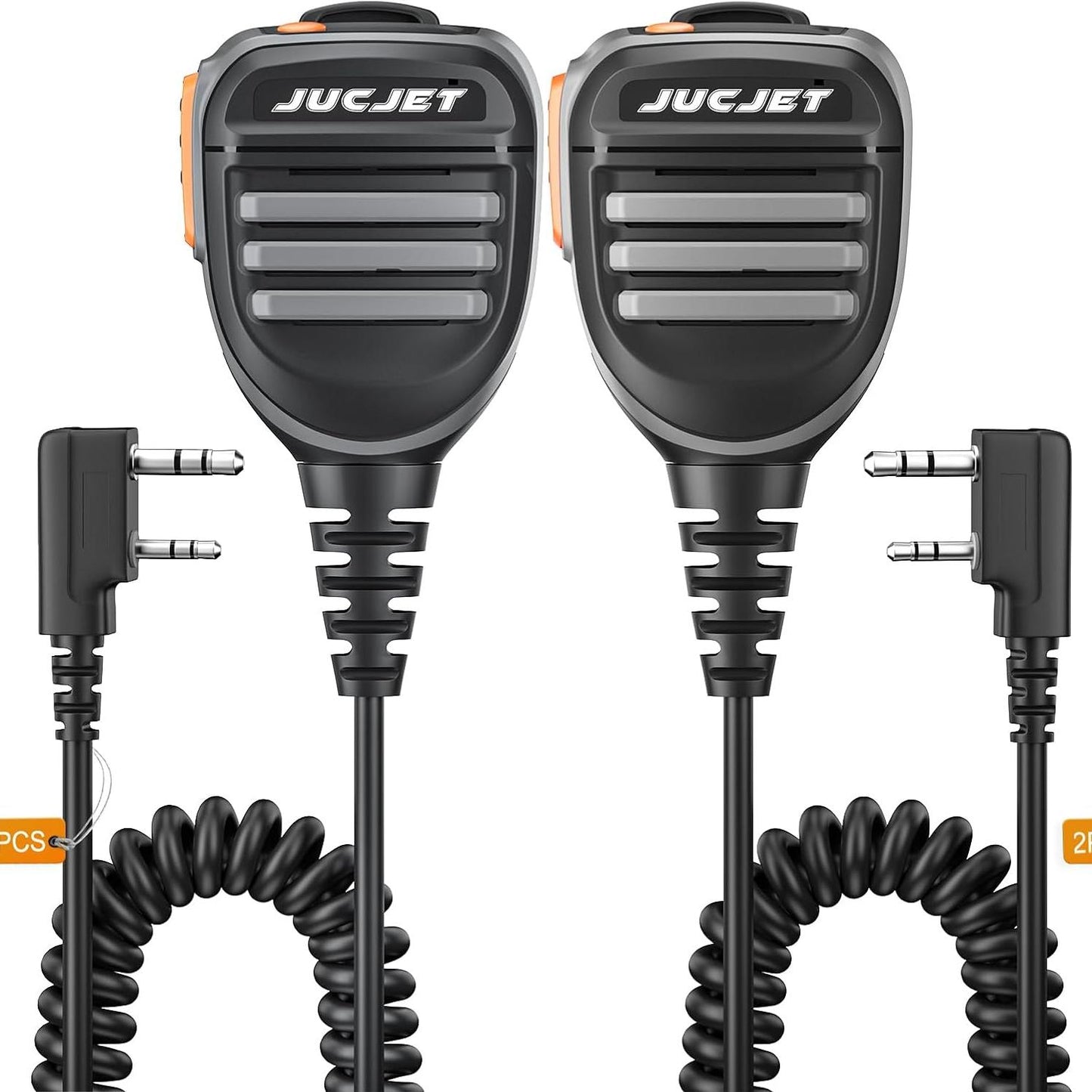 JUCJET Walkie Talkie Speaker Microphone with PTT | Two-Way Radio Microphone for Baofeng, Retevis, Kenwood