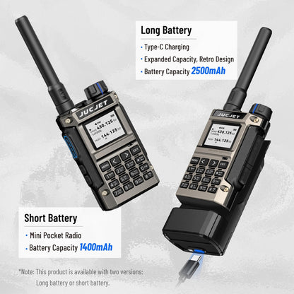 JUCJET UV-K1(8) in 1400mAh standard battery and 2500mAh large battery versions