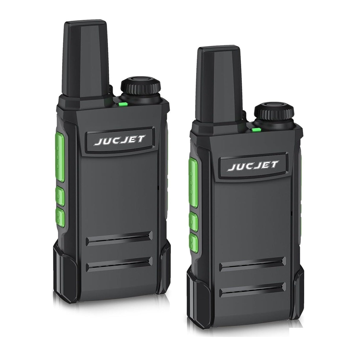 JUCJET TG-A1 walkie talkie 2-pack with green keys